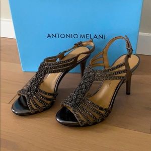 Antonio Melani Marnee Metallic Beaded Heels